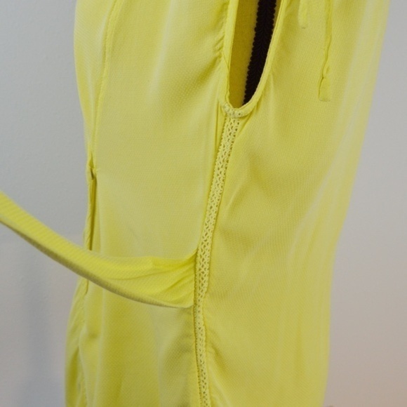 Bobeau Priya Rayon Wrap Blouse, Lemon Yellow, Size Small - Picture 7 of 8